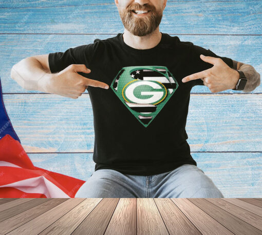 Green Bay Packer Super Man Logo shirt