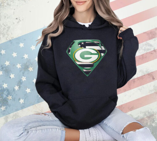 Green Bay Packer Super Man Logo shirt