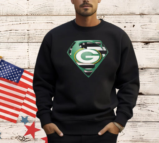 Green Bay Packer Super Man Logo shirt