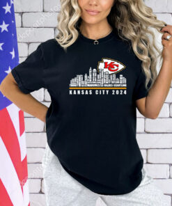 Kansas City Chiefs 2024 city skyline T-shirt