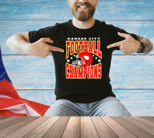 Kansas City football helmet champions T-shirt