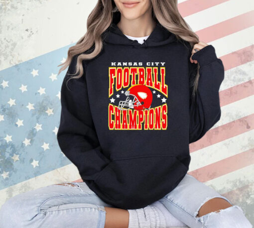 Kansas City football helmet champions T-shirt