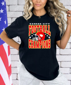 Kansas City football helmet champions T-shirt