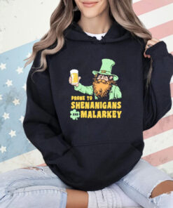 Men’s Prone to Shenanigans and Malarkey St Patrick’s Day shirt