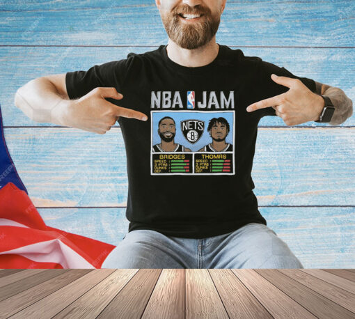 Nba Jam Nets Bridges And Thomas Shirt