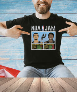 Nba Jam Spurs Wembanyama And Johnson Shirt
