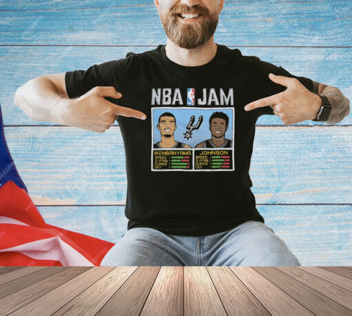 Nba Jam Spurs Wembanyama And Johnson Shirt