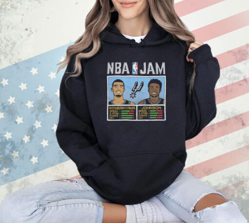 Nba Jam Spurs Wembanyama And Johnson Shirt