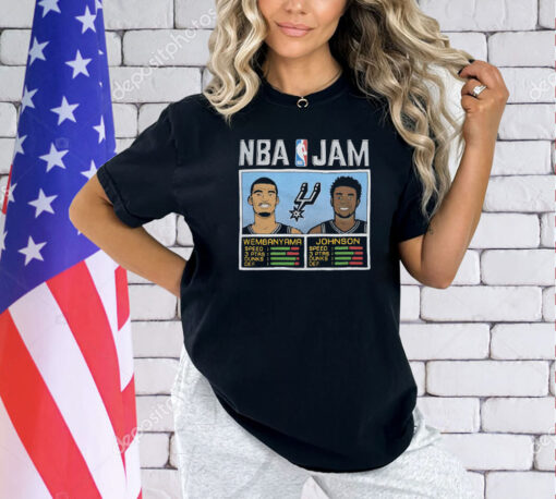 Nba Jam Spurs Wembanyama And Johnson Shirt