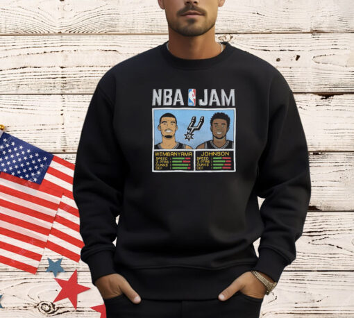 Nba Jam Spurs Wembanyama And Johnson Shirt