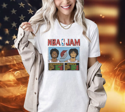 Nba Jam Trail Blazers Henderson And Sharpe T-Shirt