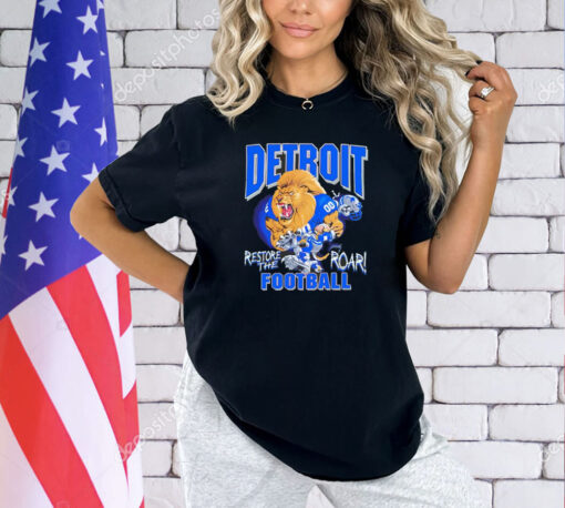 Restore The Roar Detroit Lions mascot T-shirt