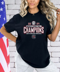 South Carolina Gamecocks 2024 Sec Women’s Basketball Regular Season Champions Locker Room T-Shirt