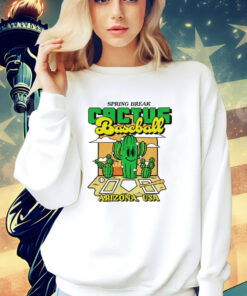 Spring break cactus baseball Arizona USA shirt