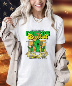 Spring break cactus baseball Arizona USA shirt