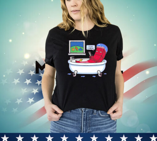 The Hero Tetris piece is always running late never in a hurry yeah coming T-shirt