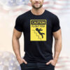 Top caution flight risk shirt