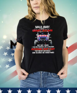 Walk away I am a grumpy old man but not yours I am the property of a freaking awesome jeep lady T-shirt