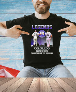 Walker and Helton Legends Colorado Rockies thank you for the memories signatures shirt