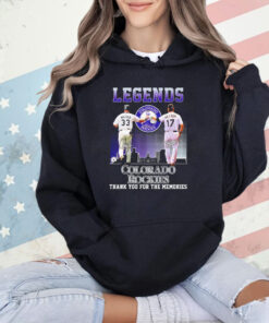 Walker and Helton Legends Colorado Rockies thank you for the memories signatures shirt