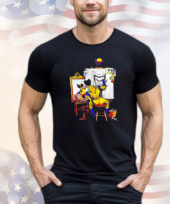Wolverine X Norman Rockwell’s Triple Self-Portrait Snikt Portrait T-shirt