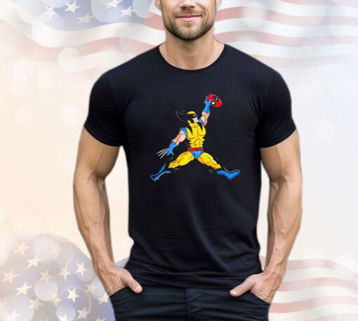 Wolverine and Deadpool X Air Jordan Jumpman logo Air Mutant T-shirt