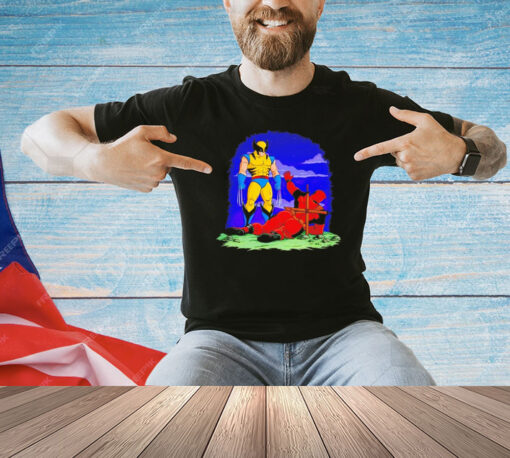 Wolverine and Deadpool mutant butt shirt