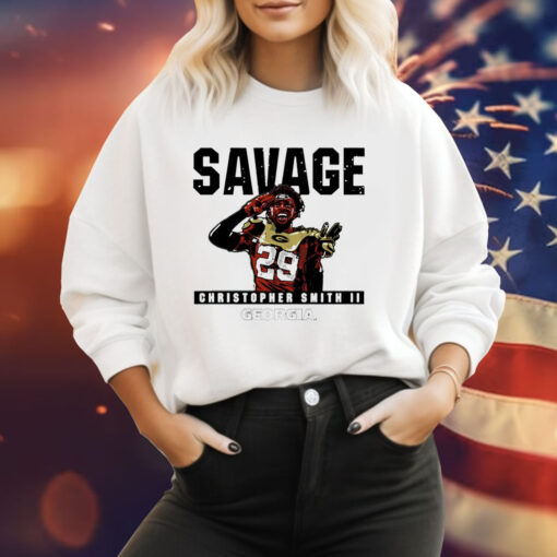 Christopher Smith Georgia Bulldogs savage Tee Shirt