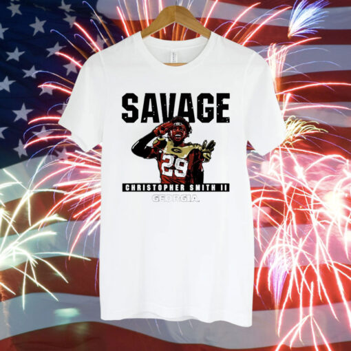 Christopher Smith Georgia Bulldogs savage Tee Shirt