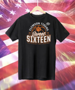 Clemson Tigers 2024 Ncaa Tournament March Madness Sweet Sixteen Defensive Stance Tee Shirt