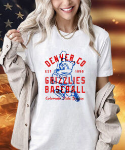 Denver Grizzlies baseball Colorado State League T-shirt