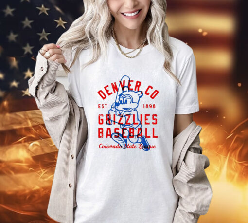 Denver Grizzlies baseball Colorado State League T-shirt