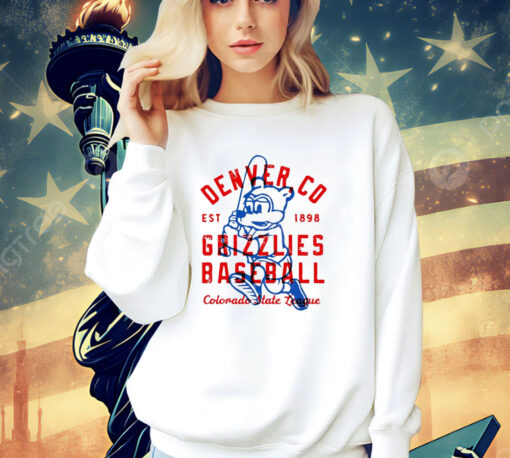 Denver Grizzlies baseball Colorado State League T-shirt