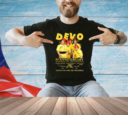 Devo Band 51st Anniversary 1973-2024 Thank You For The Memories T-Shirt