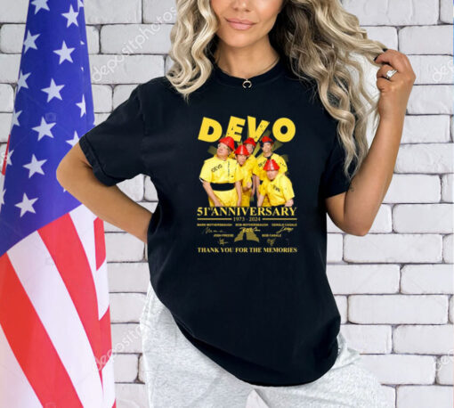 Devo Band 51st Anniversary 1973-2024 Thank You For The Memories T-Shirt