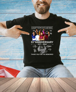 Earth Wind & Fire 53rd Anniversary 1971-2024 Thank You For The Memories T-Shirt