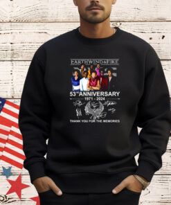 Earth Wind & Fire 53rd Anniversary 1971-2024 Thank You For The Memories T-Shirt