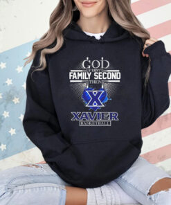 God first family second then Xavier basketball T-Shirt