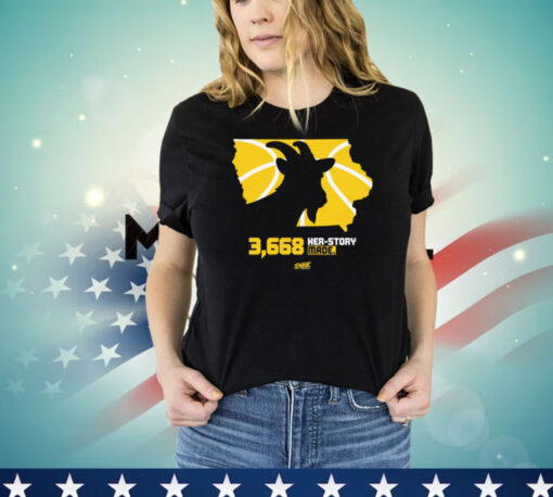 Her-Story Made (GOAT) T-Shirt for Iowa Women's Basketball Fans Shirt