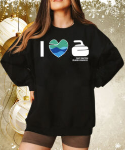 I Love Curling Cape Breton Island-Unama’ki Tee Shirt