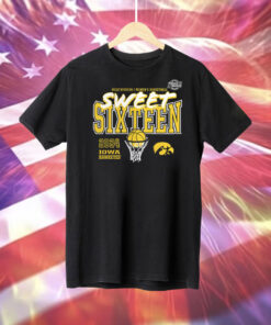 Iowa Hawkeyes 2024 Ncaa Women’s Basketball Tournament March Madness Sweet 16 Fast Break Tee Shirt