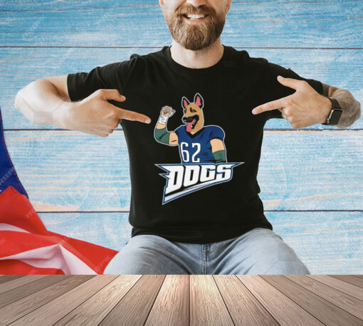 Jason Kelce Philadelphia Eagles #62 dogs T-Shirt