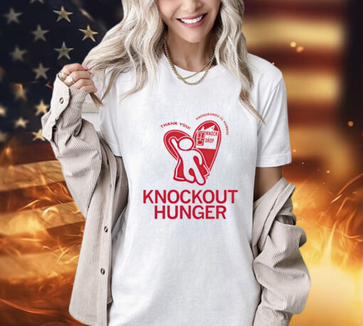 Knockout hunger thank you knoqueando el hambre T-shirt