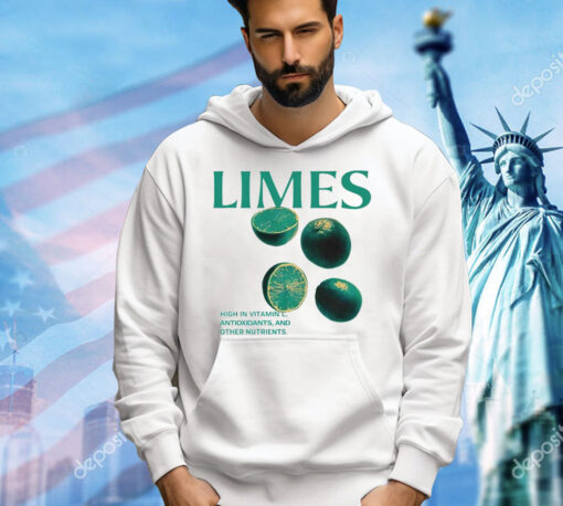 Limes high in vitamin C antioxidants and other nutrients T-shirt