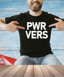 Mac Kahey wearing pwr vers T-Shirt