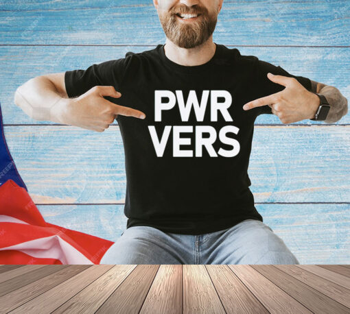 Mac Kahey wearing pwr vers T-Shirt