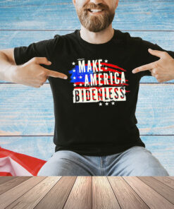 Make America bidenless USA flag T-Shirt