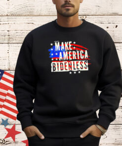 Make America bidenless USA flag T-Shirt