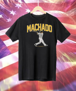 Manny Machado San Diego Padres slugger swing Tee Shirt