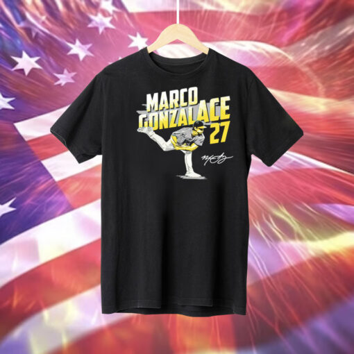 Marco Gonzalace Gonzales Pittsburgh Pirates signature Tee Shirt